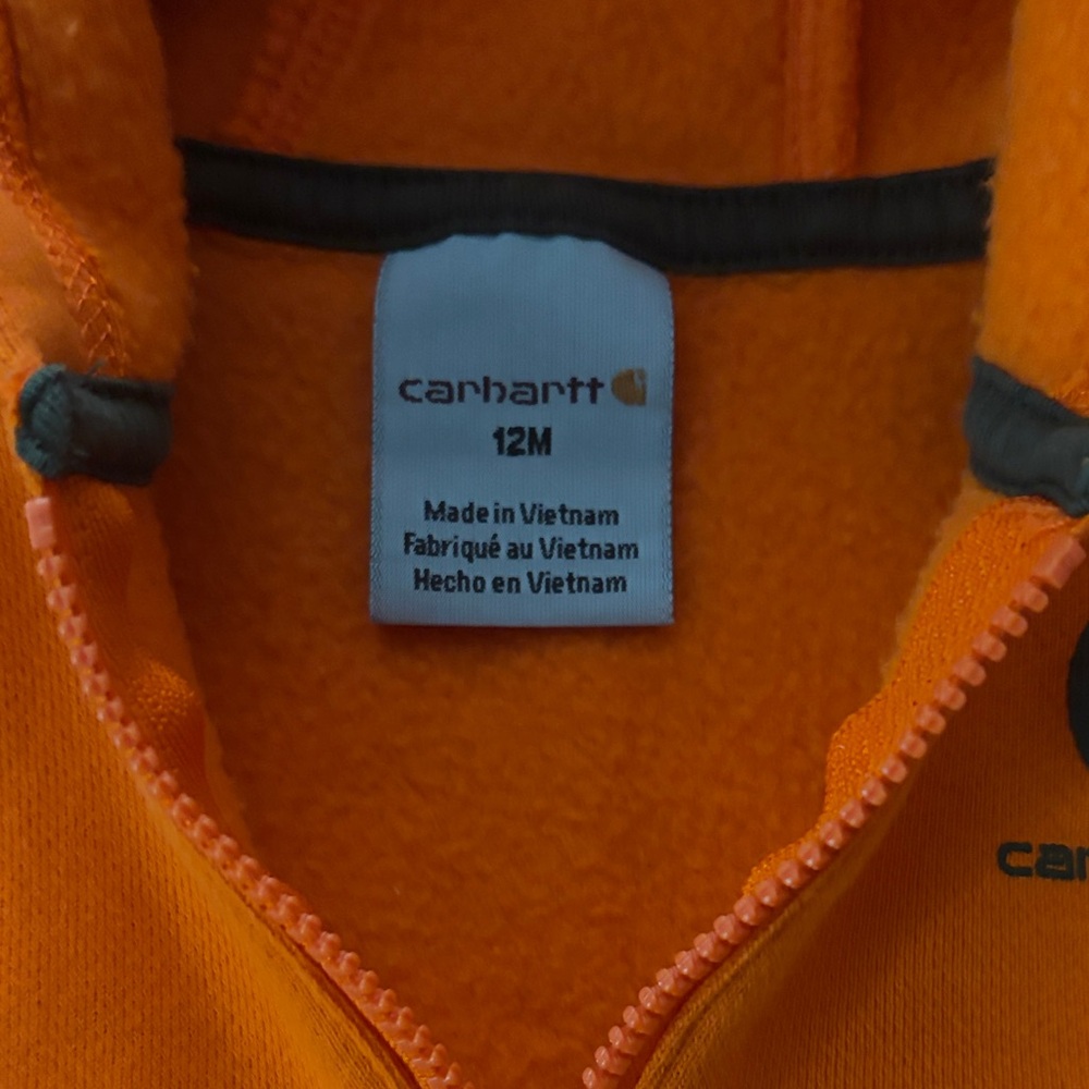 Carhartt infant Bright Orange Hoodie - Picture 3 of 4